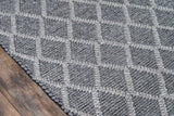 Momeni Andes AND-7 Hand Woven Contemporary Trellis, Geometric Indoor Area Rug Charcoal 8'9" x 11'9" ANDESAND-7CHR89B9