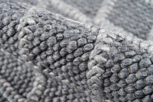 Momeni Andes AND-7 Hand Woven Contemporary Trellis, Geometric Indoor Area Rug Charcoal 8'9" x 11'9" ANDESAND-7CHR89B9