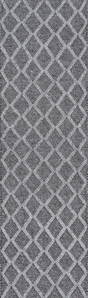Momeni Andes AND-7 Hand Woven Contemporary Trellis, Geometric Indoor Area Rug Charcoal 8'9" x 11'9" ANDESAND-7CHR89B9