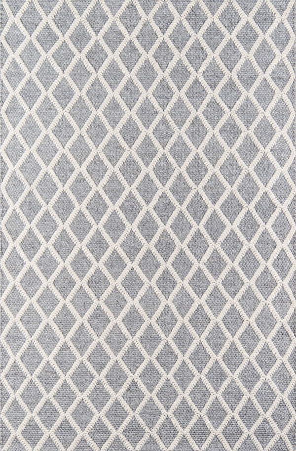 Momeni Andes AND-7 Hand Woven Contemporary Trellis, Geometric Indoor Area Rug Grey 8'9" x 11'9" ANDESAND-7GRY89B9