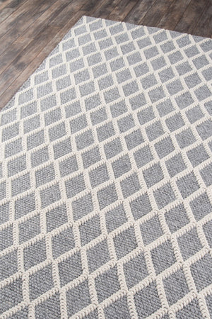 Momeni Andes AND-7 Hand Woven Contemporary Trellis, Geometric Indoor Area Rug Grey 8'9" x 11'9" ANDESAND-7GRY89B9