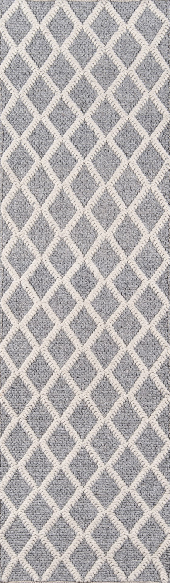 Momeni Andes AND-7 Hand Woven Contemporary Trellis, Geometric Indoor Area Rug Grey 8'9" x 11'9" ANDESAND-7GRY89B9