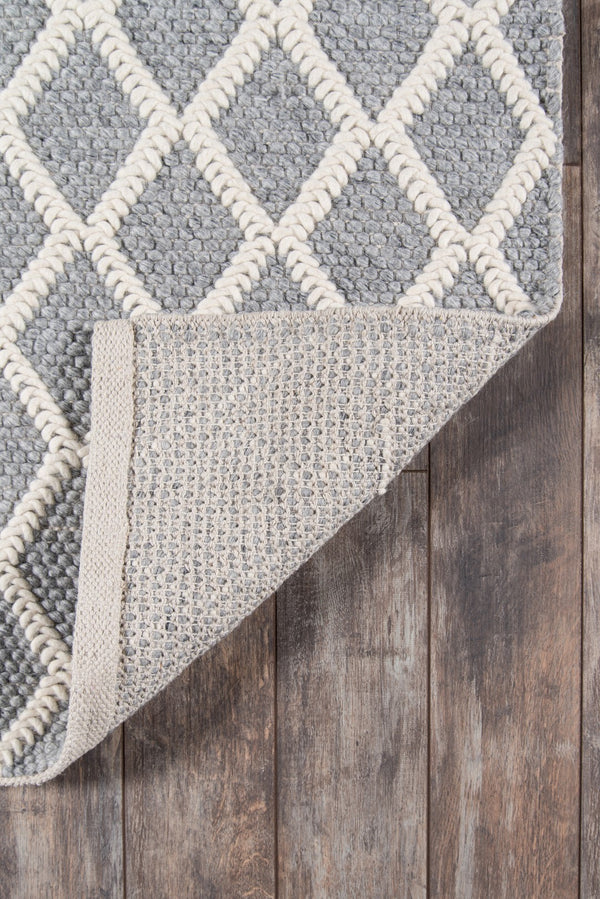 Momeni Andes AND-7 Hand Woven Contemporary Trellis, Geometric Indoor Area Rug Grey 8'9" x 11'9" ANDESAND-7GRY89B9