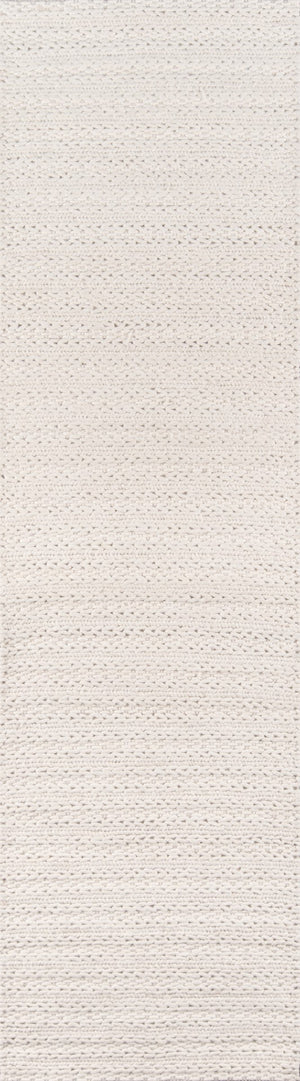 Momeni Andes AND-9 Hand Woven Contemporary Striped Indoor Area Rug Ivory 8'9" x 11'9" ANDESAND-9IVY89B9