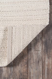 Momeni Andes AND-9 Hand Woven Contemporary Striped Indoor Area Rug Ivory 8'9" x 11'9" ANDESAND-9IVY89B9