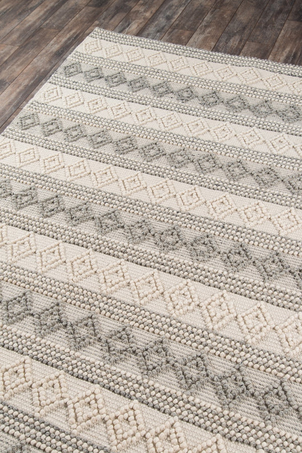 Momeni Andes AND10 Hand Woven Contemporary Geometric Indoor Area Rug Ivory 8'9" x 11'9" ANDESAND10IVY89B9
