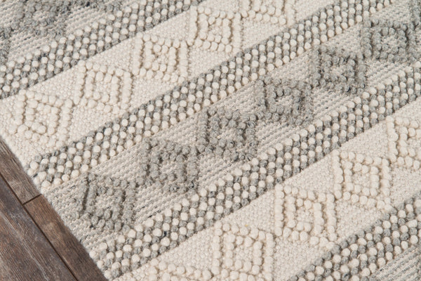 Momeni Andes AND10 Hand Woven Contemporary Geometric Indoor Area Rug Ivory 8'9" x 11'9" ANDESAND10IVY89B9