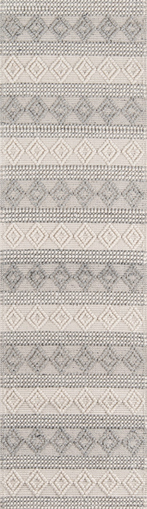 Momeni Andes AND10 Hand Woven Contemporary Geometric Indoor Area Rug Ivory 8'9" x 11'9" ANDESAND10IVY89B9
