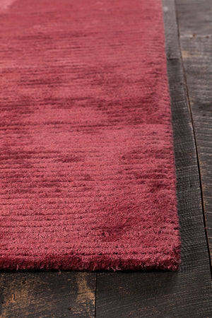 Chandra Rugs Angelo 60% Wool + 40% Viscose Hand-Tufted Solid Rug Red 9' x 13'