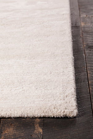 Chandra Rugs Angelo 60% Wool + 40% Viscose Hand-Tufted Solid Rug White 9' x 13'