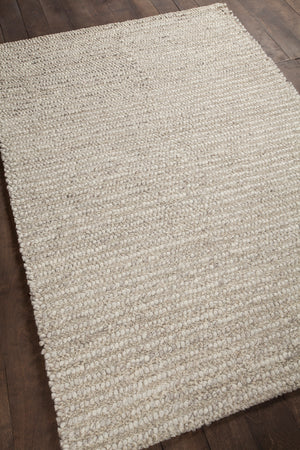 Chandra Rugs Anni 100% Wool Hand-Woven Contemporary Rug Taupe/Ivory 9' x 13'