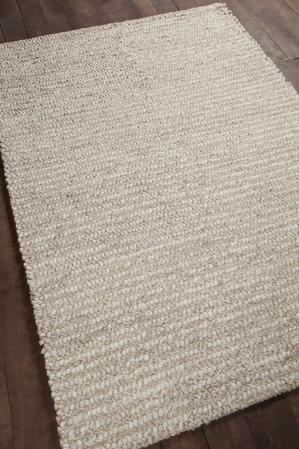 Chandra Rugs Anni 100% Wool Hand-Woven Contemporary Rug Taupe/Ivory 9' x 13'