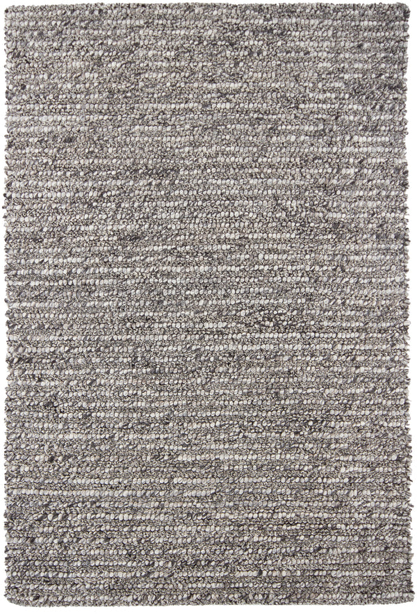 Chandra Rugs Anni 100% Wool Hand-Woven Contemporary Rug Grey/Ivory 9' x 13'
