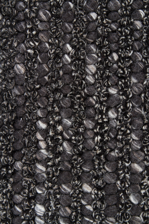 Chandra Rugs Anni 100% Wool Hand-Woven Contemporary Rug Charcoal/Ivory 9' x 13'