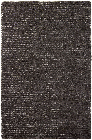 Chandra Rugs Anni 100% Wool Hand-Woven Contemporary Rug Charcoal/Ivory 9' x 13'