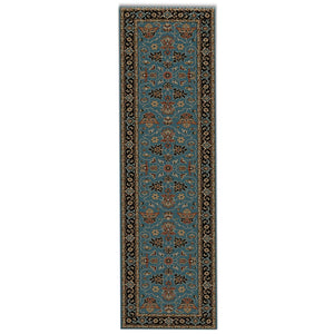 AMER Rugs Antiquity ANQ-12 Hand-Knotted Persian Classic Area Rug Turquoise 2'6" x 10'