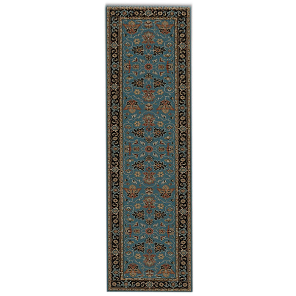 AMER Rugs Antiquity ANQ-12 Hand-Knotted Persian Classic Area Rug Turquoise 2'6" x 10'