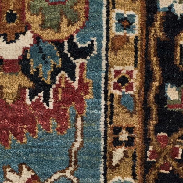 AMER Rugs Antiquity ANQ-12 Hand-Knotted Persian Classic Area Rug Turquoise 2'6" x 10'