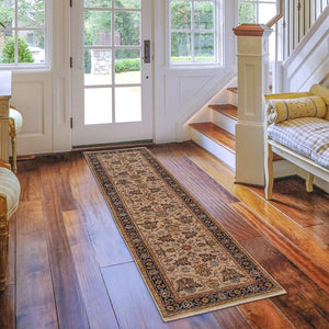 AMER Rugs Antiquity ANQ-8 Hand-Knotted Persian Classic Area Rug Tan 2'6" x 10'