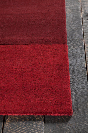 Chandra Rugs Antara 100% Wool Hand-Tufted Contemporary Rug Red/Black 7'9 x 10'6