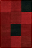Chandra Rugs Antara 100% Wool Hand-Tufted Contemporary Rug Red/Black 7'9 x 10'6