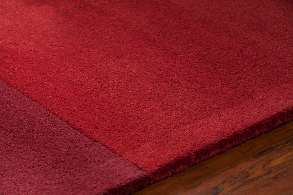 Chandra Rugs Antara 100% Wool Hand-Tufted Contemporary Rug Red/Black 7'9 Round