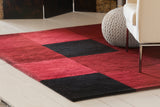 Chandra Rugs Antara 100% Wool Hand-Tufted Contemporary Rug Red/Black 7'9 Round