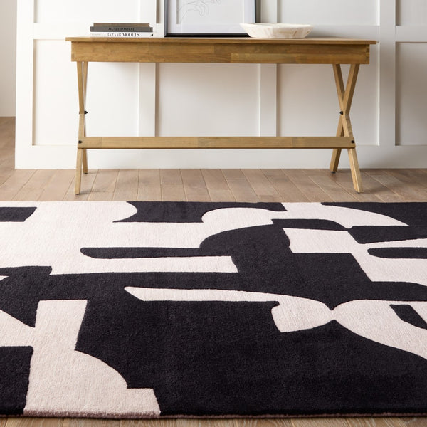 Jaipur Living Anthem Noverre ANT01 Hand Tufted Handmade Indoor Modern Rug Black 6' x 9'