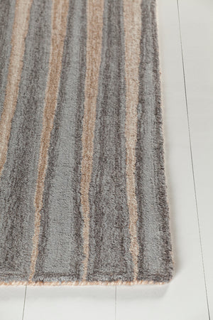 Chandra Rugs Anya 100% Wool Hand Tufted Contemporary Rug Grey/Gold 9' x 13'