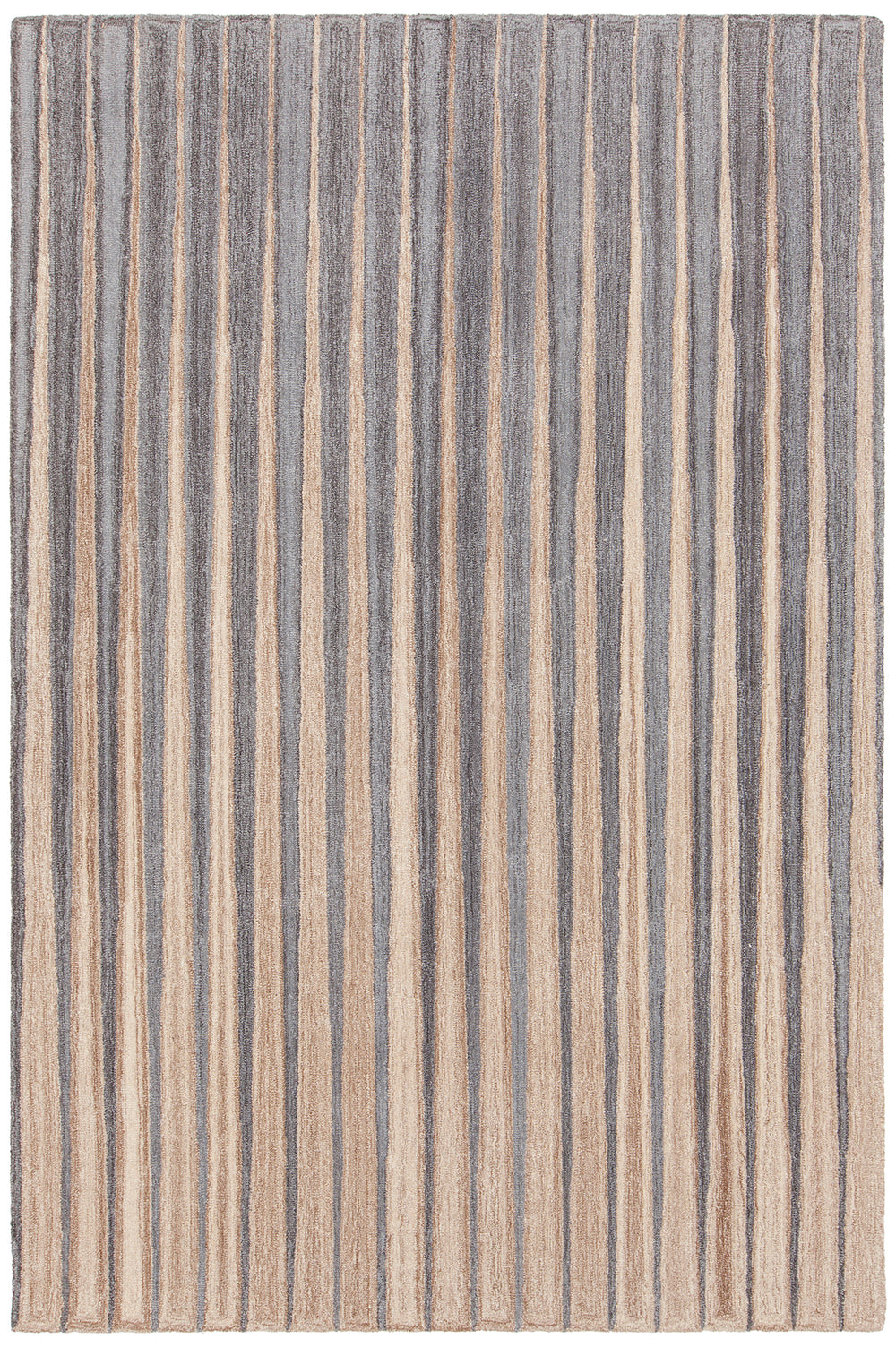 Chandra Rugs Anya 100% Wool Hand Tufted Contemporary Rug Grey/Gold 9' x 13'