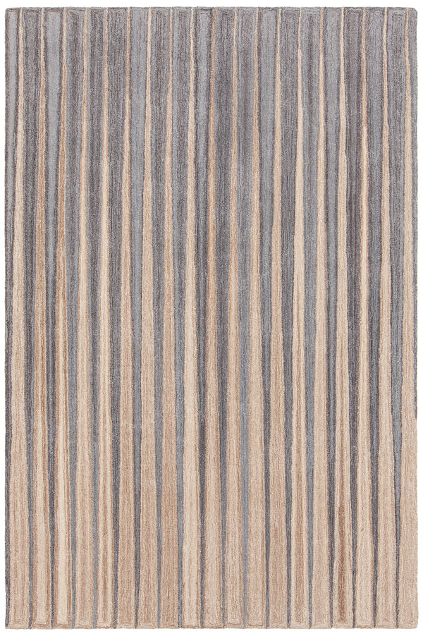 Chandra Rugs Anya 100% Wool Hand Tufted Contemporary Rug Grey/Gold 9' x 13'