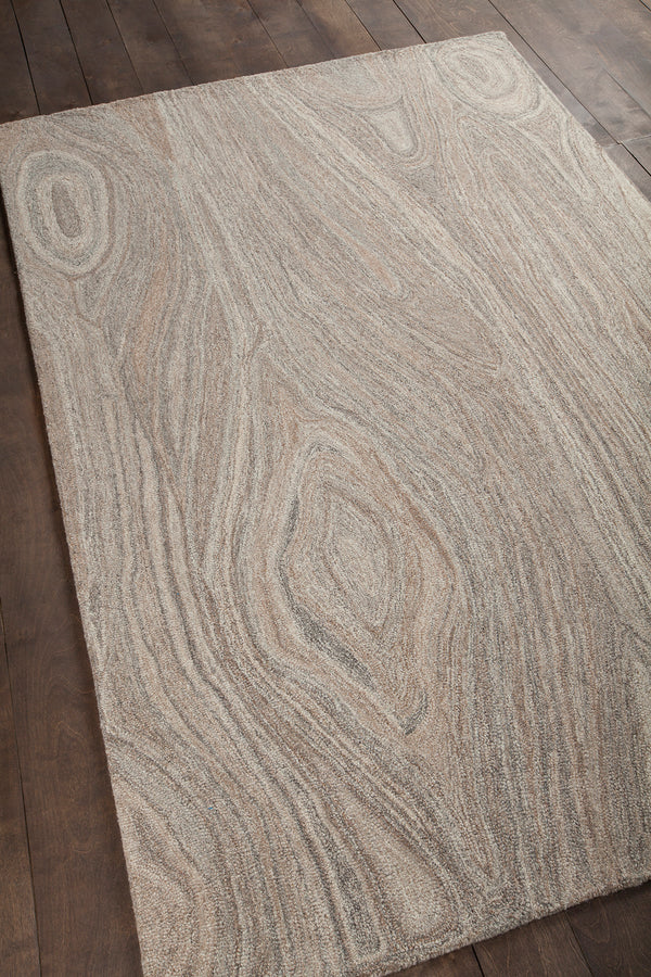 Chandra Rugs Anya 100% Wool Hand Tufted Contemporary Rug Tan/Grey 9' x 13'