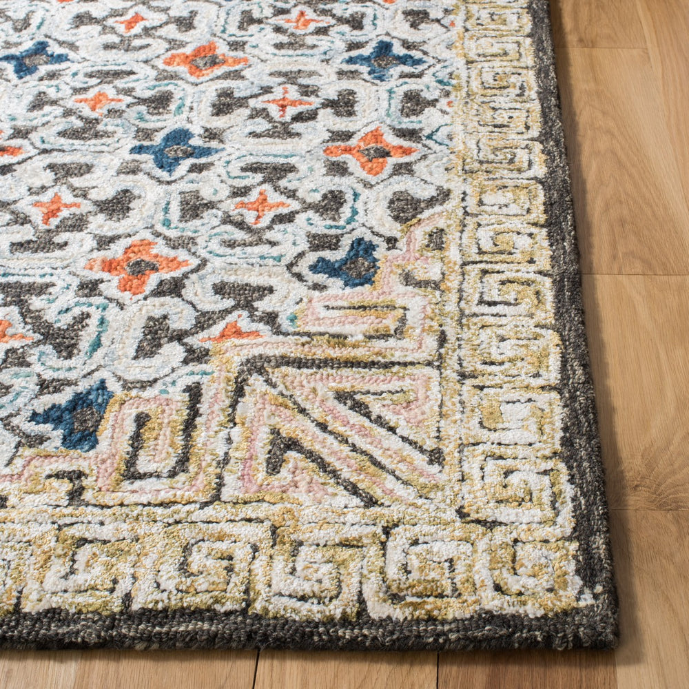 Aspen 294 Bohemian Hand Tufted Wool & Viscose Pile Rug Blue / Taupe