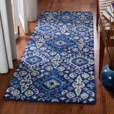 Aspen 295 Bohemian Hand Tufted 100% Wool Rug Navy / Beige