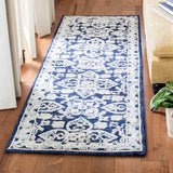 Aspen 296 Bohemian Hand Tufted Wool & Viscose Pile Rug Navy / Ivory