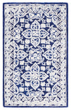 Aspen 296 Bohemian Hand Tufted Wool & Viscose Pile Rug Navy / Ivory