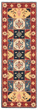 Aspen 402 Hand Tufted 80% Wool, 20% Cotton Bohemian Rug Red / Gold 80% Wool, 20% Cotton APN402Q-27