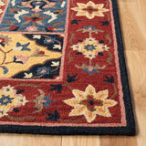 Aspen 402 Hand Tufted 80% Wool, 20% Cotton Bohemian Rug Red / Gold 80% Wool, 20% Cotton APN402Q-5