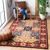 Aspen 402 Hand Tufted 80% Wool, 20% Cotton Bohemian Rug Red / Gold 80% Wool, 20% Cotton APN402Q-5