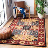 Aspen 402 Hand Tufted 80% Wool, 20% Cotton Bohemian Rug Red / Gold 80% Wool, 20% Cotton APN402Q-9