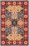 Aspen 402 Hand Tufted 80% Wool, 20% Cotton Bohemian Rug Red / Gold 80% Wool, 20% Cotton APN402Q-5