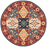 Aspen 402 Hand Tufted 80% Wool, 20% Cotton Bohemian Rug Red / Gold 80% Wool, 20% Cotton APN402Q-7R