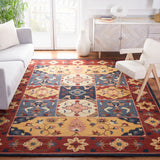 Aspen 402 Hand Tufted 80% Wool, 20% Cotton Bohemian Rug Red / Gold 80% Wool, 20% Cotton APN402Q-8