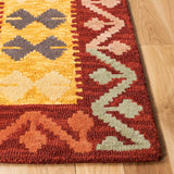 Aspen 403 Hand Tufted 80% Wool, 20% Cotton Bohemian Rug Red / Gold 80% Wool, 20% Cotton APN403Q-5