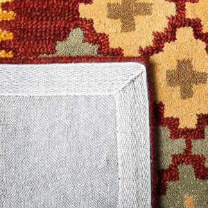 Aspen 403 Hand Tufted 80% Wool, 20% Cotton Bohemian Rug Red / Gold 80% Wool, 20% Cotton APN403Q-9
