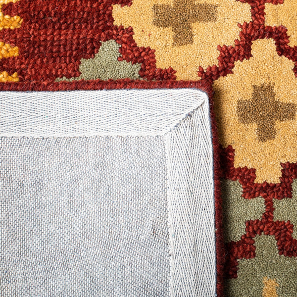 Aspen 403 Hand Tufted 80% Wool, 20% Cotton Bohemian Rug Red / Gold 80% Wool, 20% Cotton APN403Q-9
