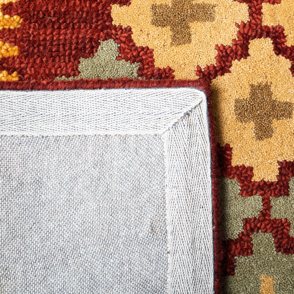 Aspen 403 Hand Tufted 80% Wool, 20% Cotton Bohemian Rug Red / Gold 80% Wool, 20% Cotton APN403Q-5
