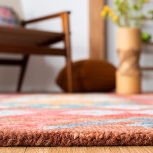Aspen 403 Hand Tufted 80% Wool, 20% Cotton Bohemian Rug Brown / Red 80% Wool, 20% Cotton APN403T-9
