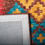 Aspen 403 Hand Tufted 80% Wool, 20% Cotton Bohemian Rug Brown / Red 80% Wool, 20% Cotton APN403T-5