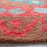 Aspen 403 Hand Tufted 80% Wool, 20% Cotton Bohemian Rug Brown / Red 80% Wool, 20% Cotton APN403T-7R